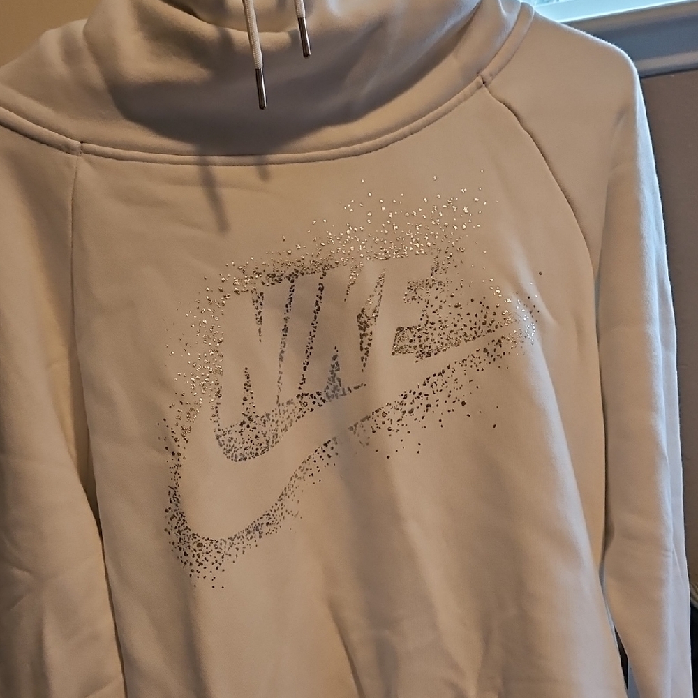 Nike Women's White Logo Hoodie